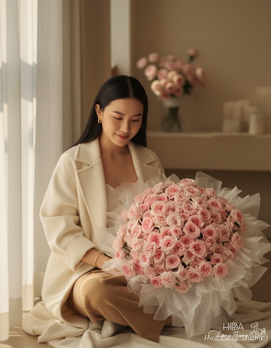 Bó Hồng ohara Hồng - Ảnh 1